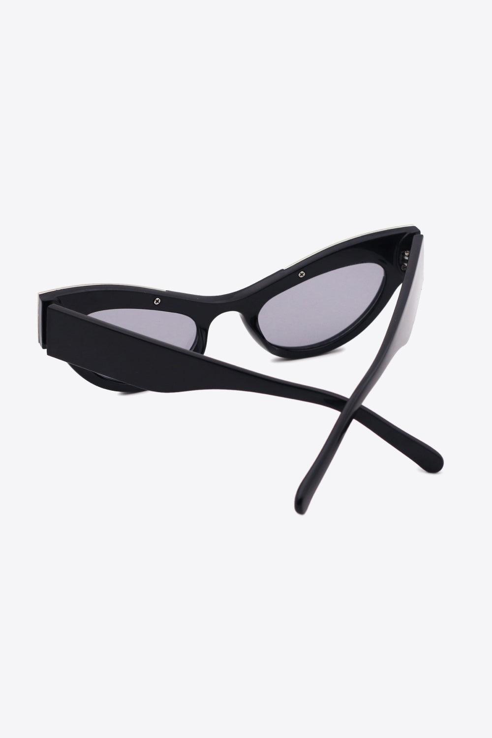 UV400 Rhinestone Trim Cat-Eye Sunglasses Carauana Store