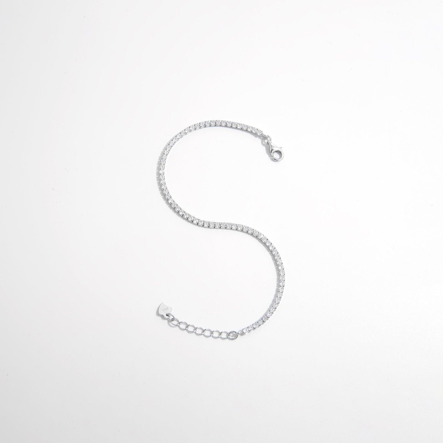 925 Sterling Silver Inlaid Zircon Bracelet Carauana Store