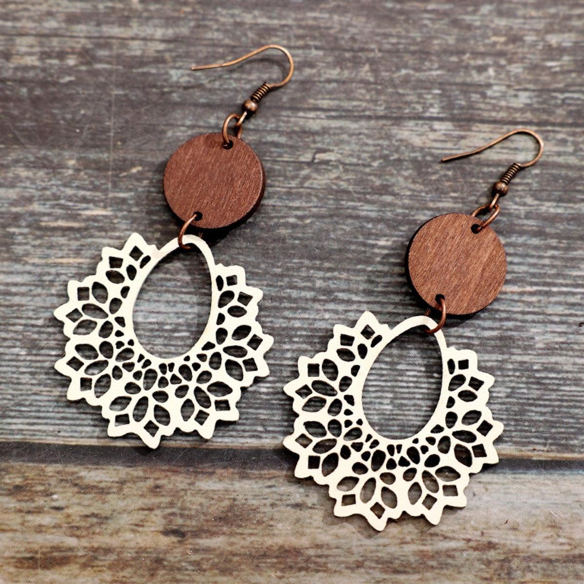 Geometric Cutout Dangle Earrings Carauana Store