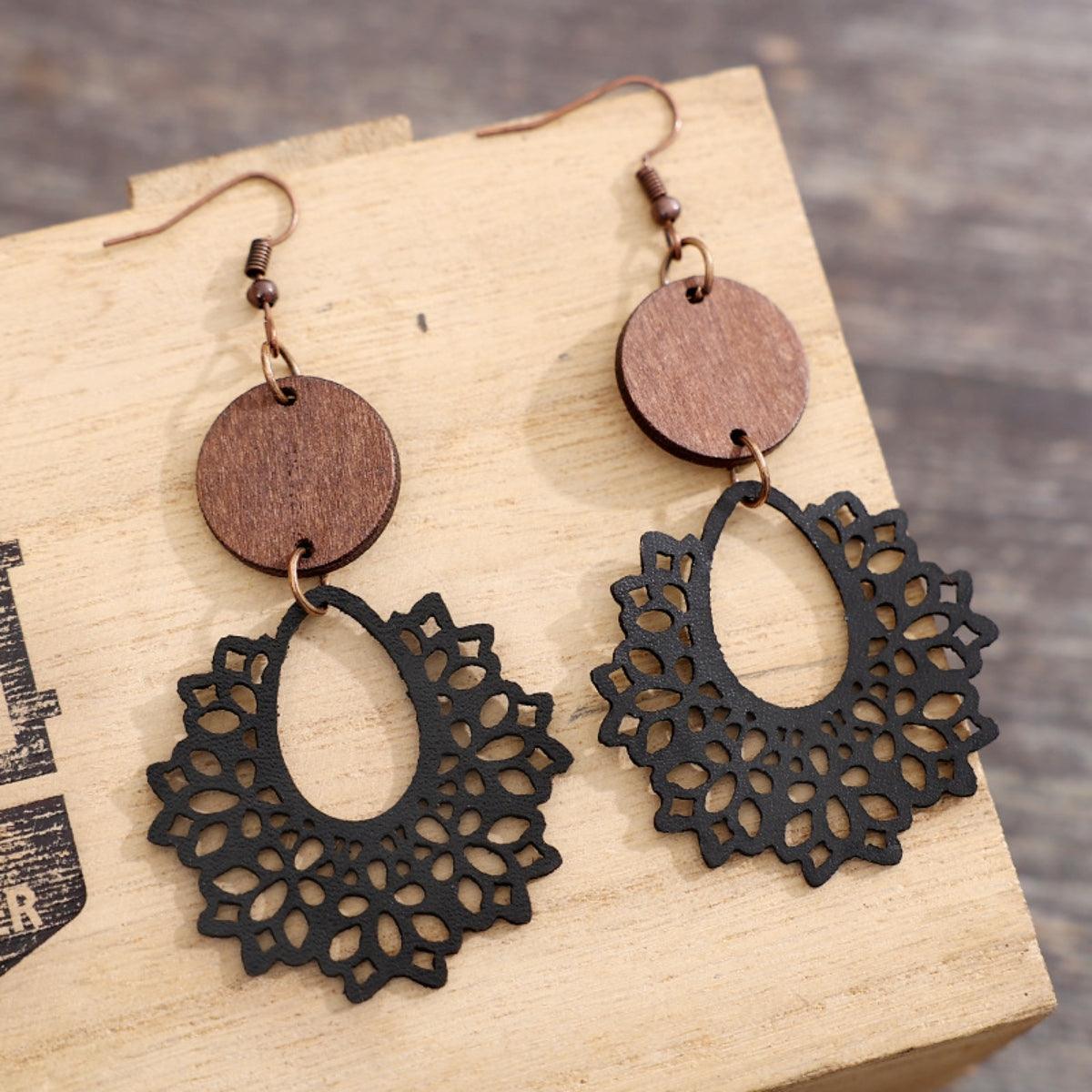 Geometric Cutout Dangle Earrings Carauana Store