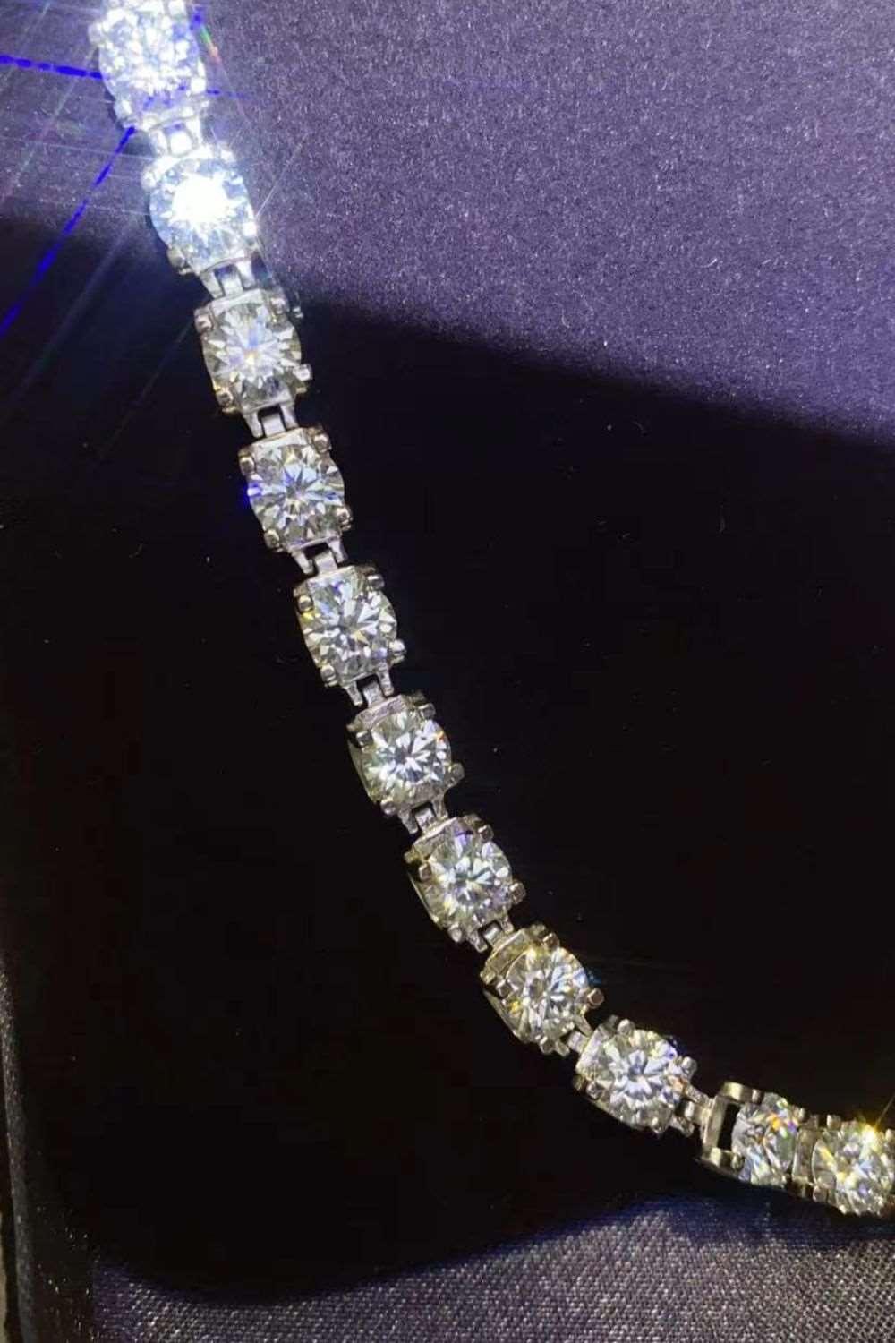 10 Carat Moissanite Platinum-Plated Bracelet Carauana Store