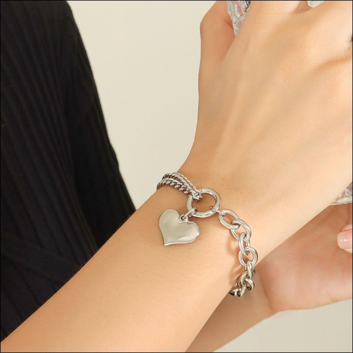 Half Chunky Chain Titanium Steel Bracelet Carauana Store