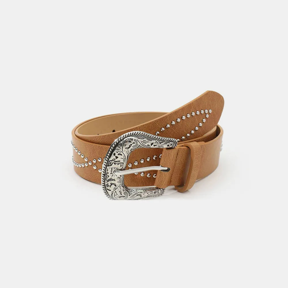 PU Leather Rhinestone Belt Carauana Store