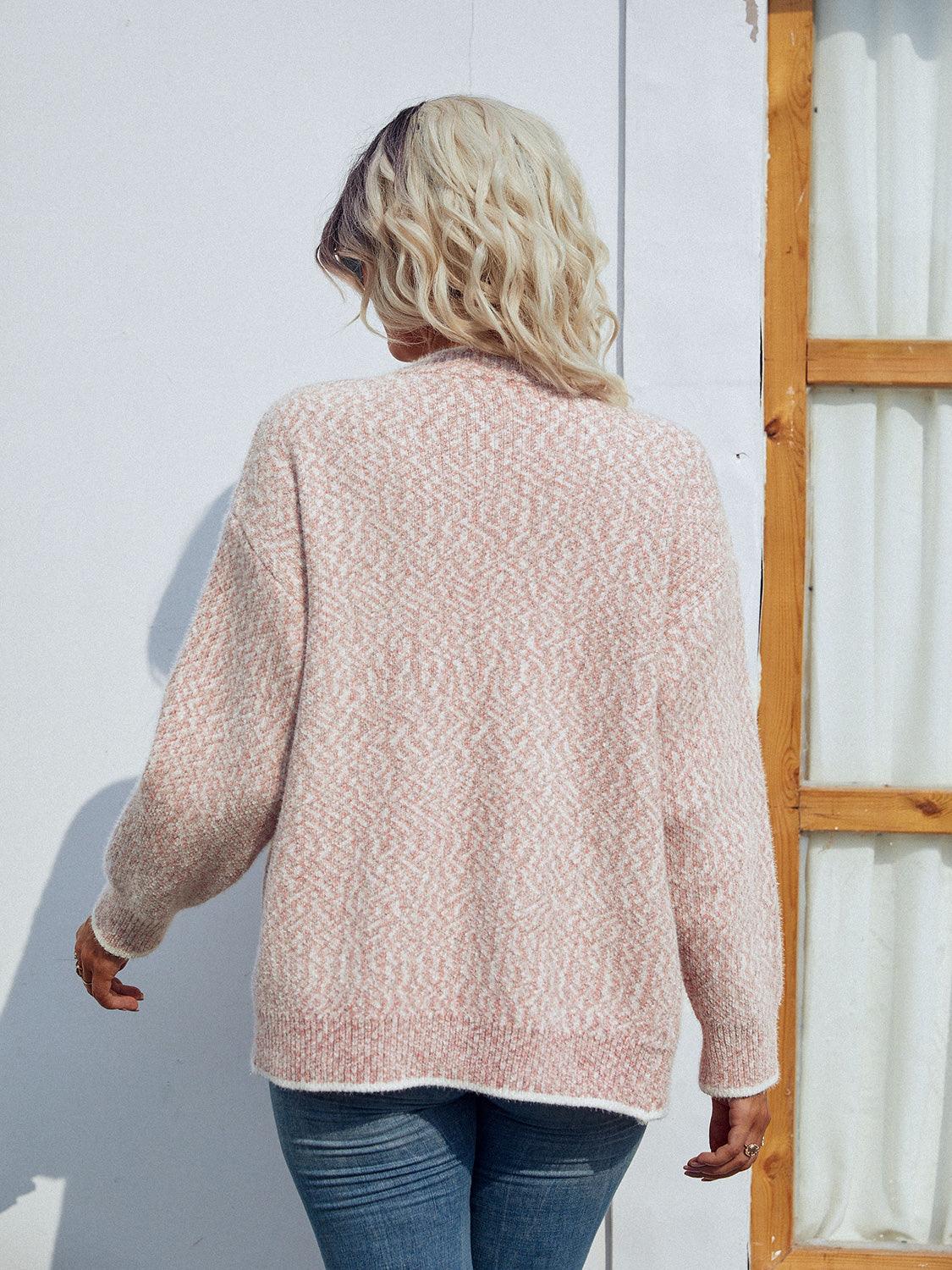 Button Down V-Neck Cardigan with Pockets Carauana Store