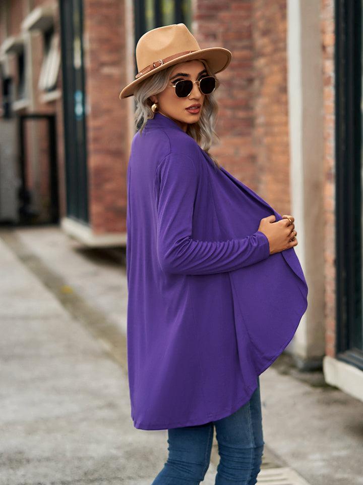 Open Front Long Sleeve Cardigan Carauana Store