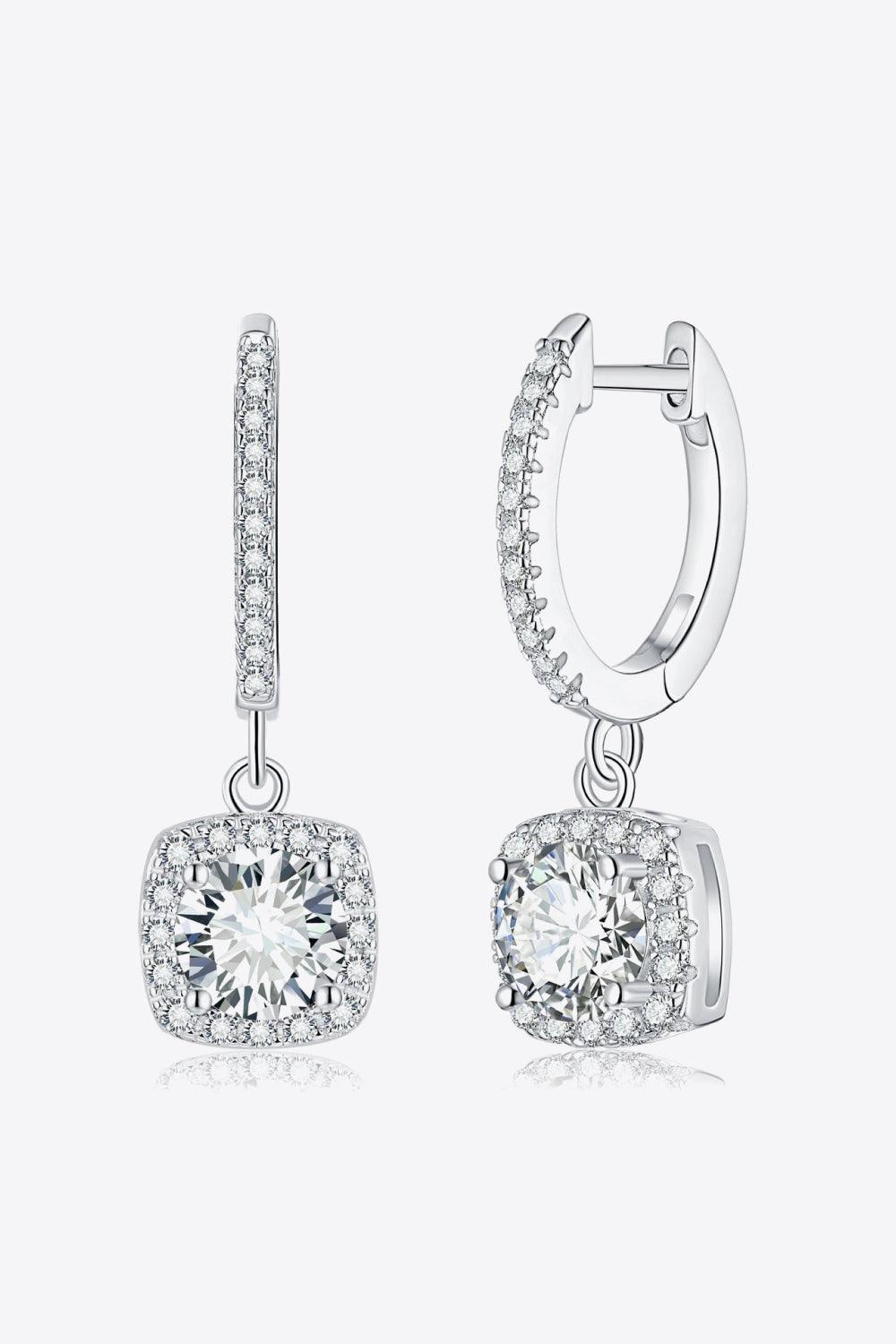Adored Moissanite Huggie Drop Earrings Carauana Store