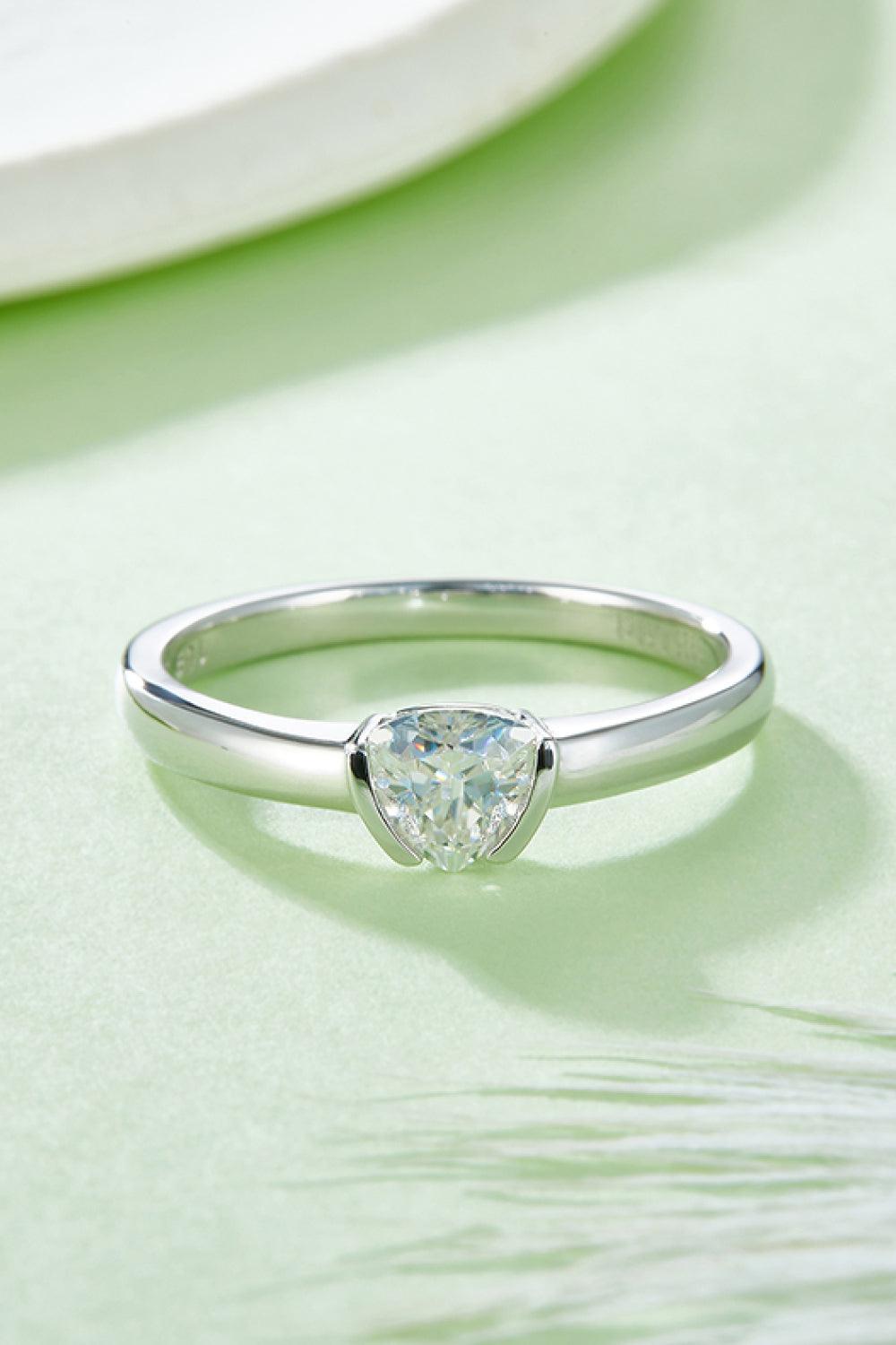Moissanite 925 Sterling Silver Solitaire Ring Carauana Store