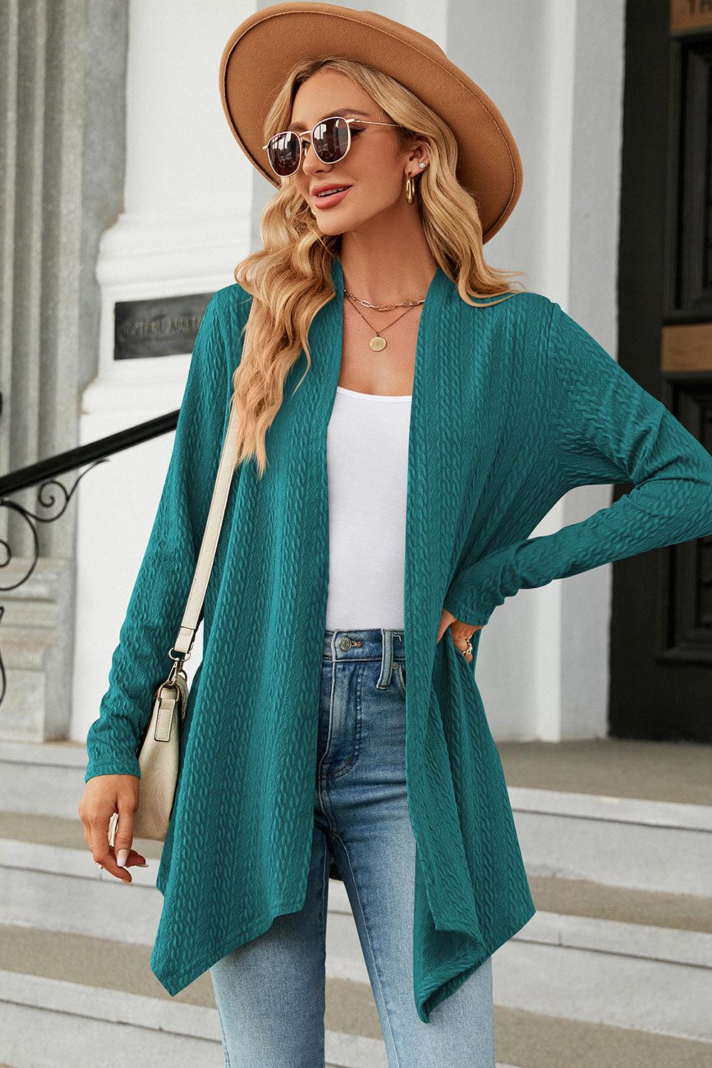 Open Front Long Sleeve Cardigan Carauana Store