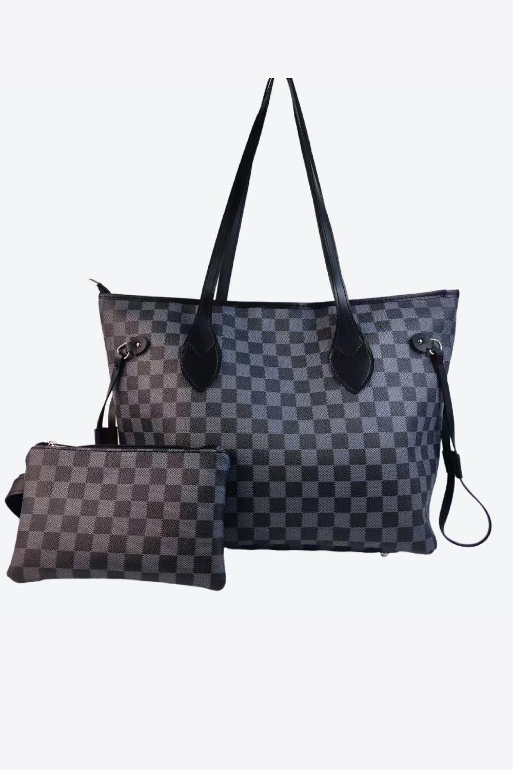Checkered PVC Two-Piece Bag Set Carauana Store