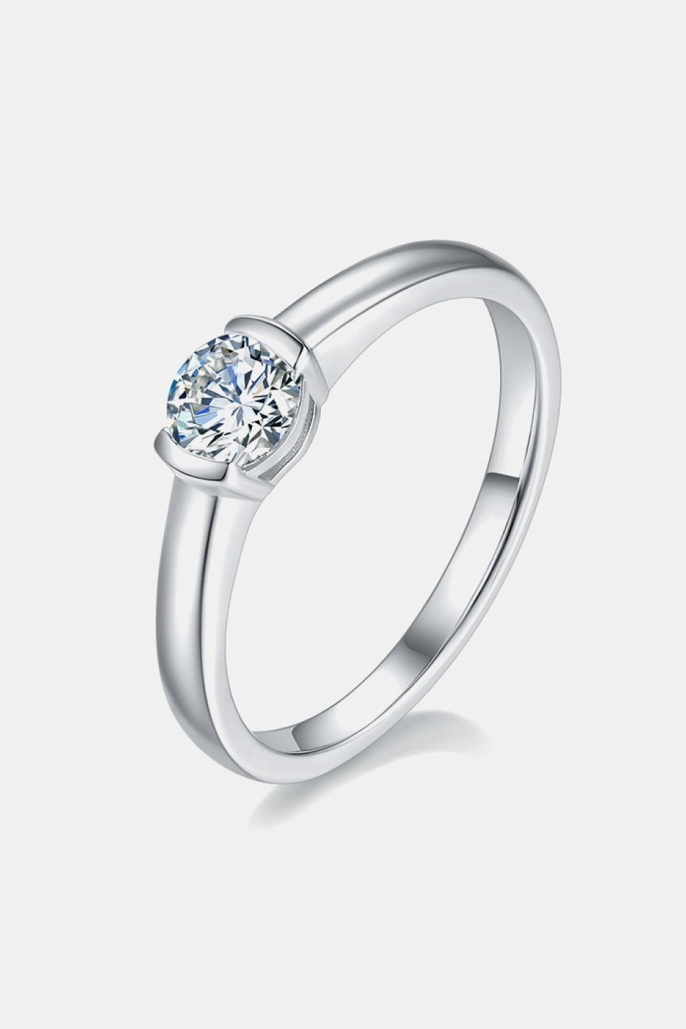 Moissanite 925 Sterling Silver Solitaire Ring Carauana Store