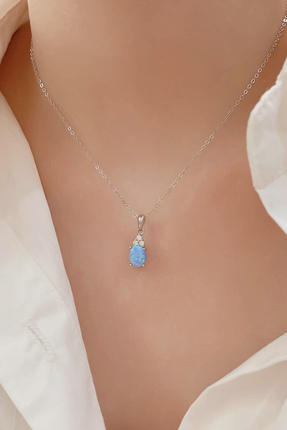Find Your Center Opal Pendant Necklace Carauana Store