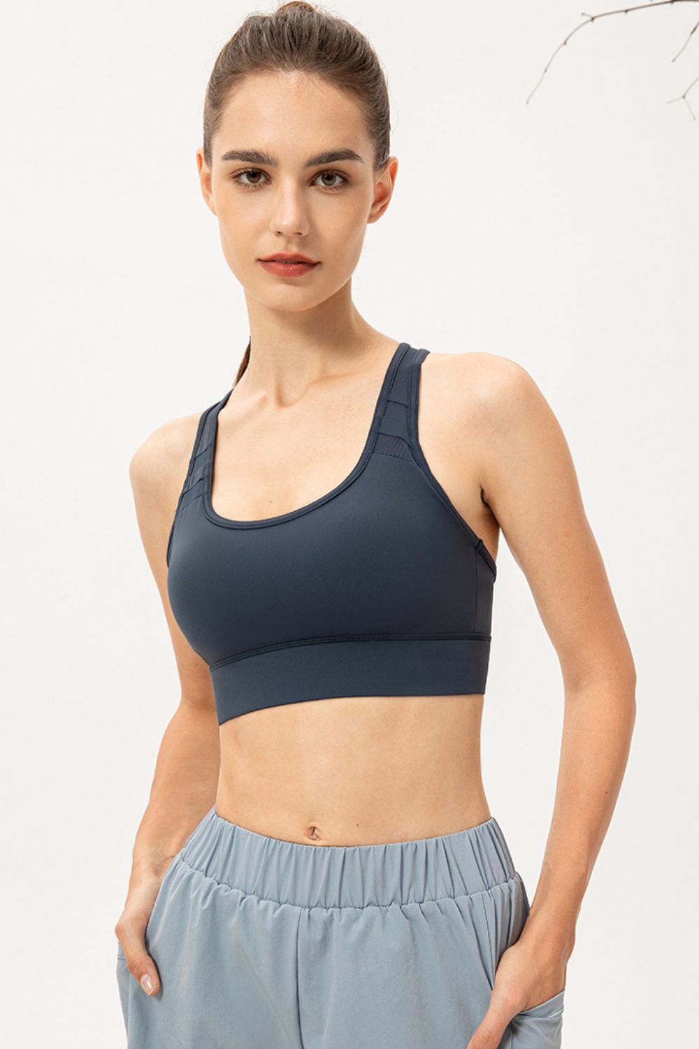 Scoop Neck Long Sports Bra Carauana Store