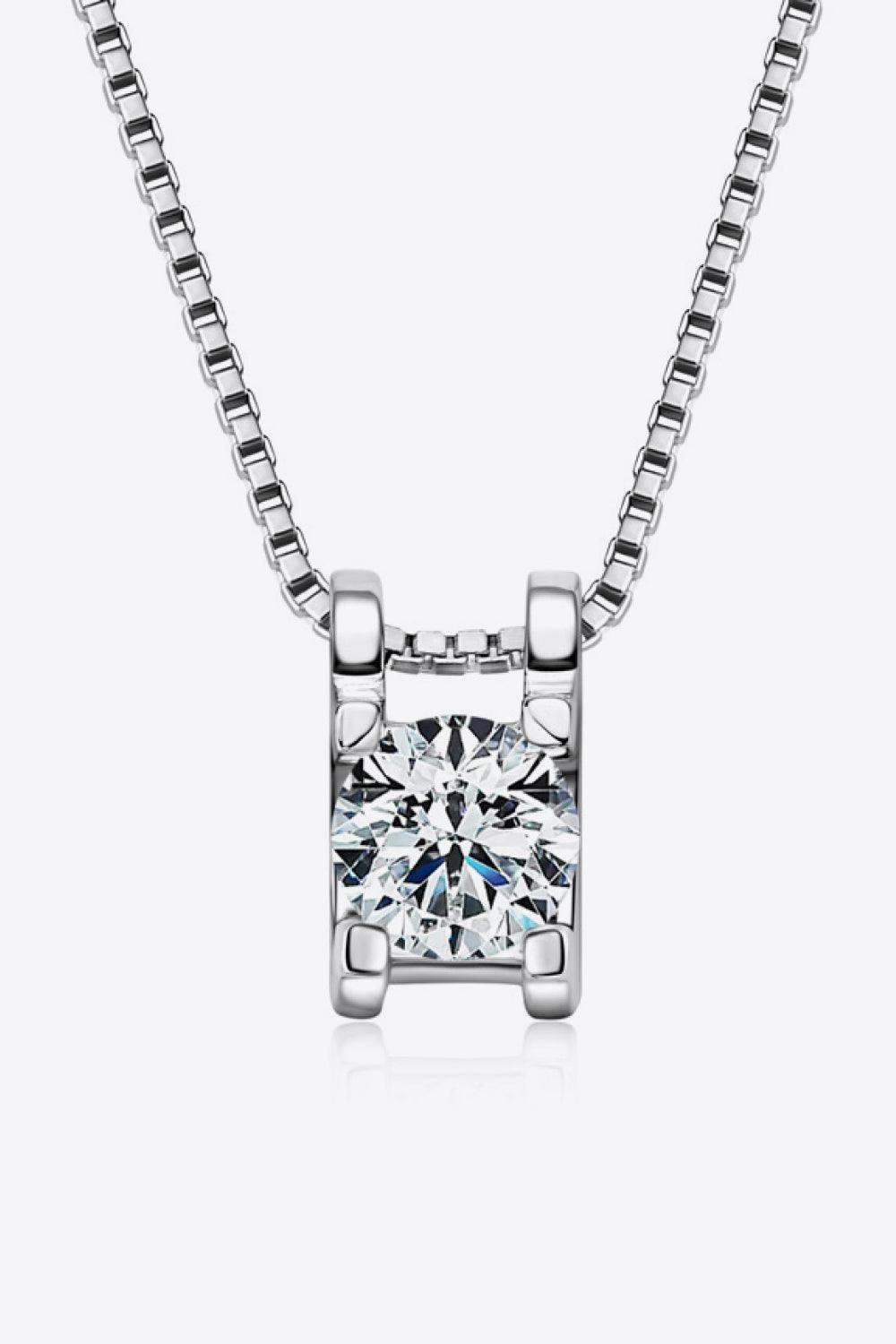 Moissanite 925 Sterling Silver Necklace Carauana Store