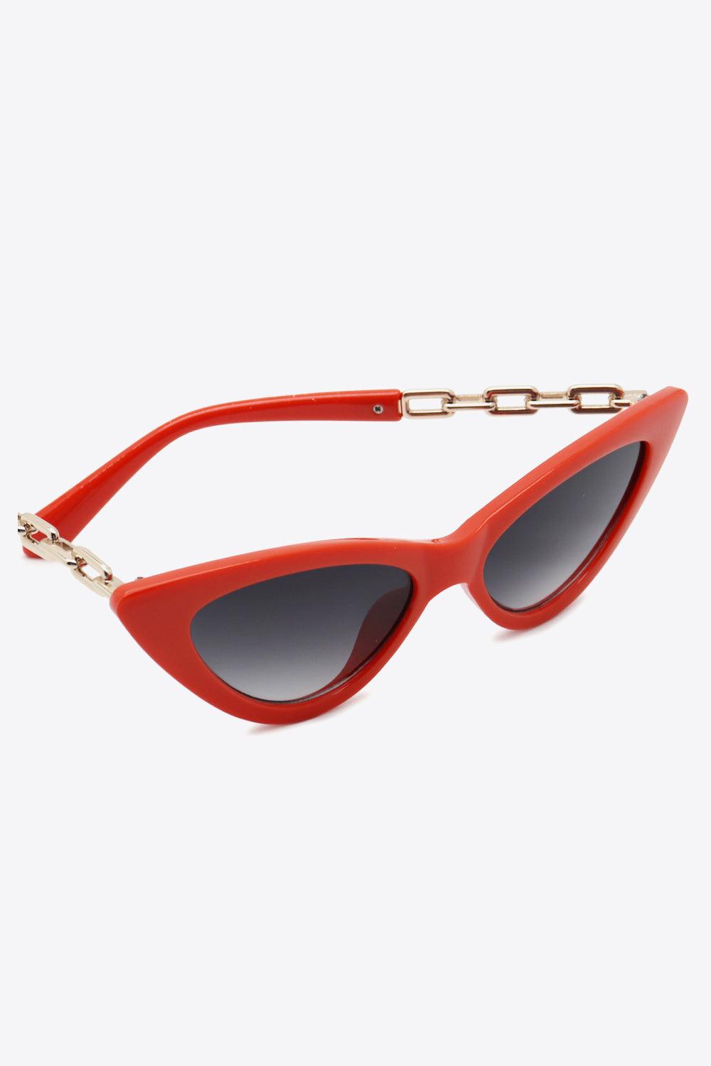 Chain Detail Cat-Eye Sunglasses Carauana Store