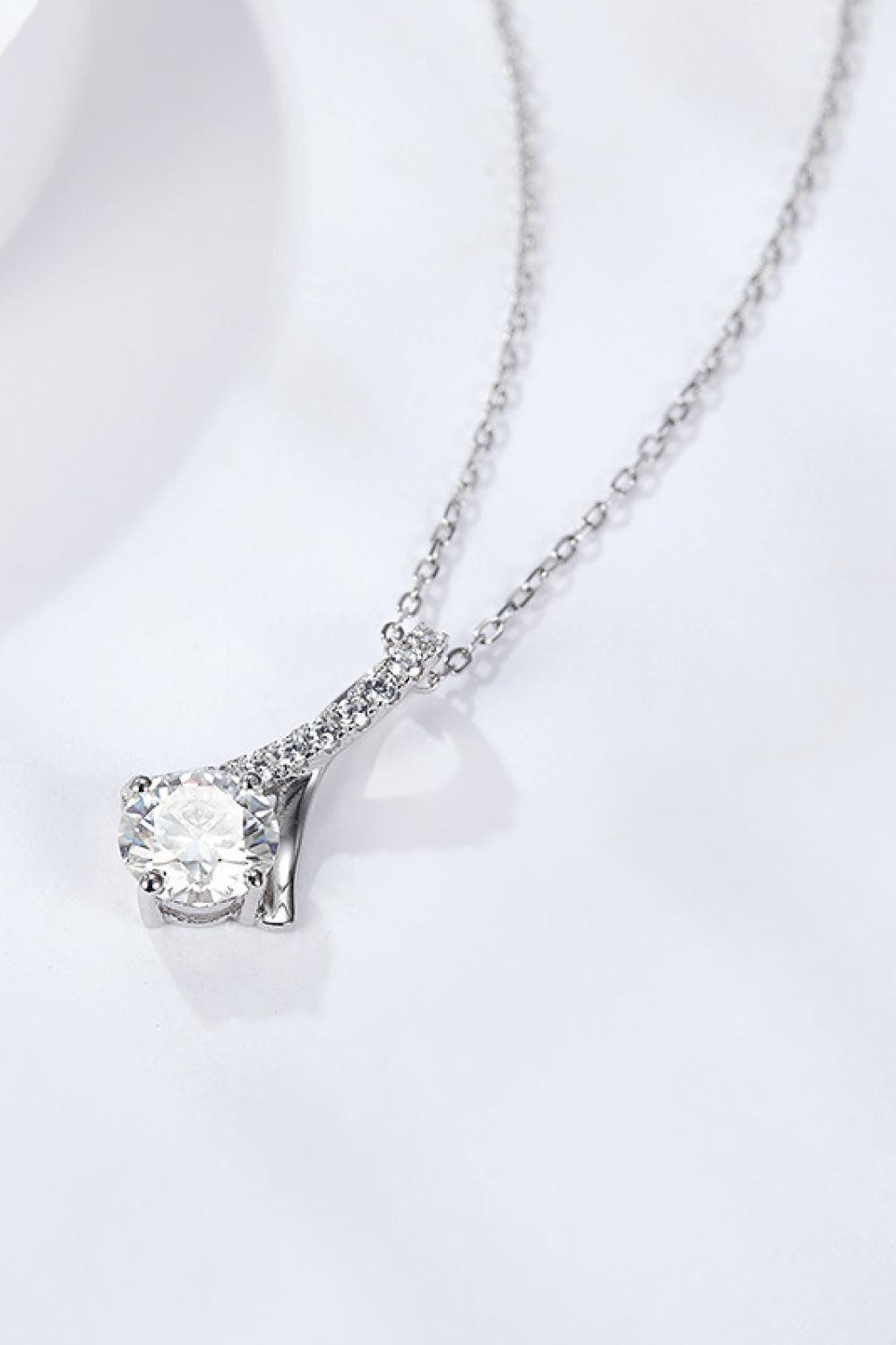 Special Occasion 1 Carat Moissanite Pendant Necklace Carauana Store