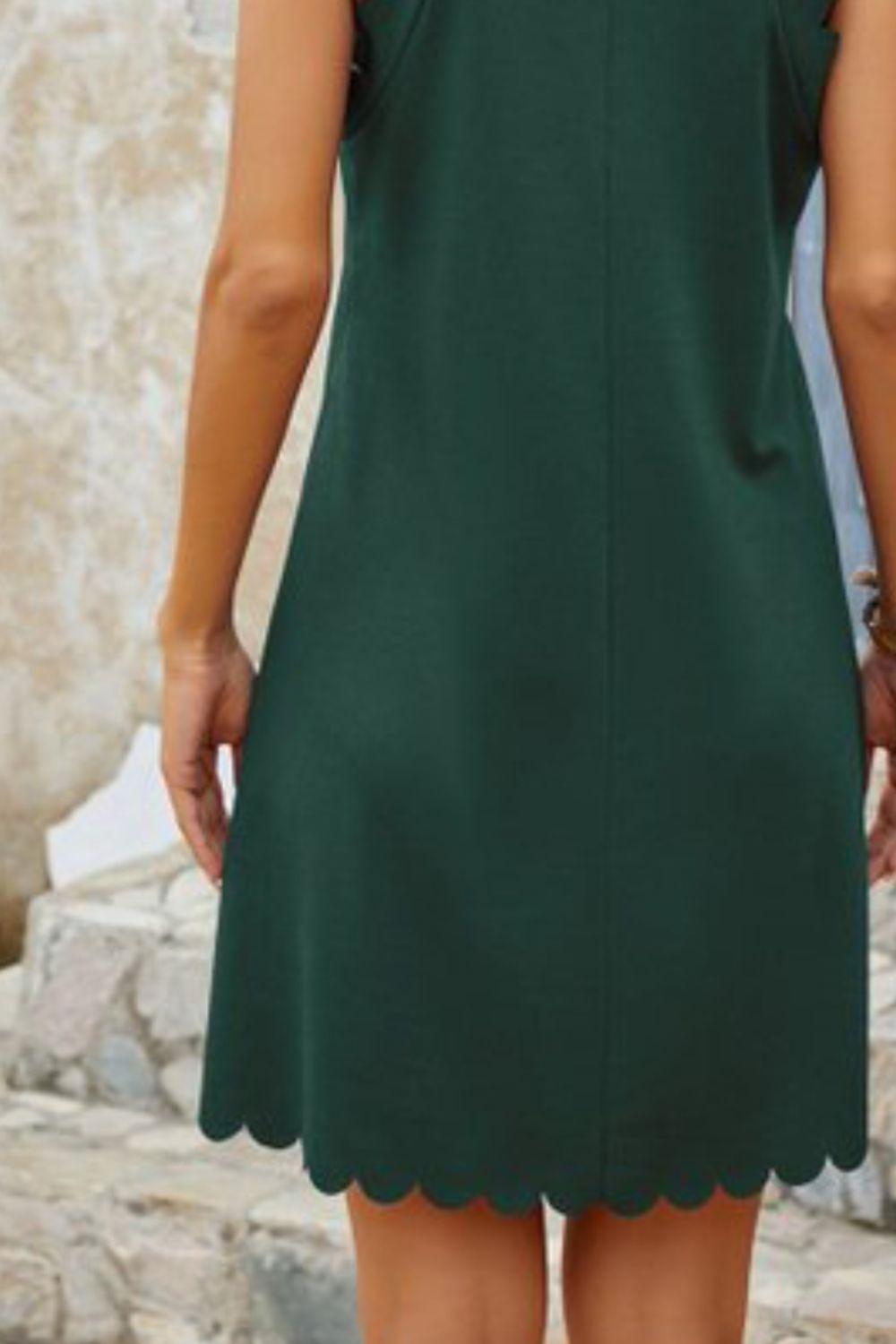 Mock Neck Sleeveless Mini Dress Carauana Store