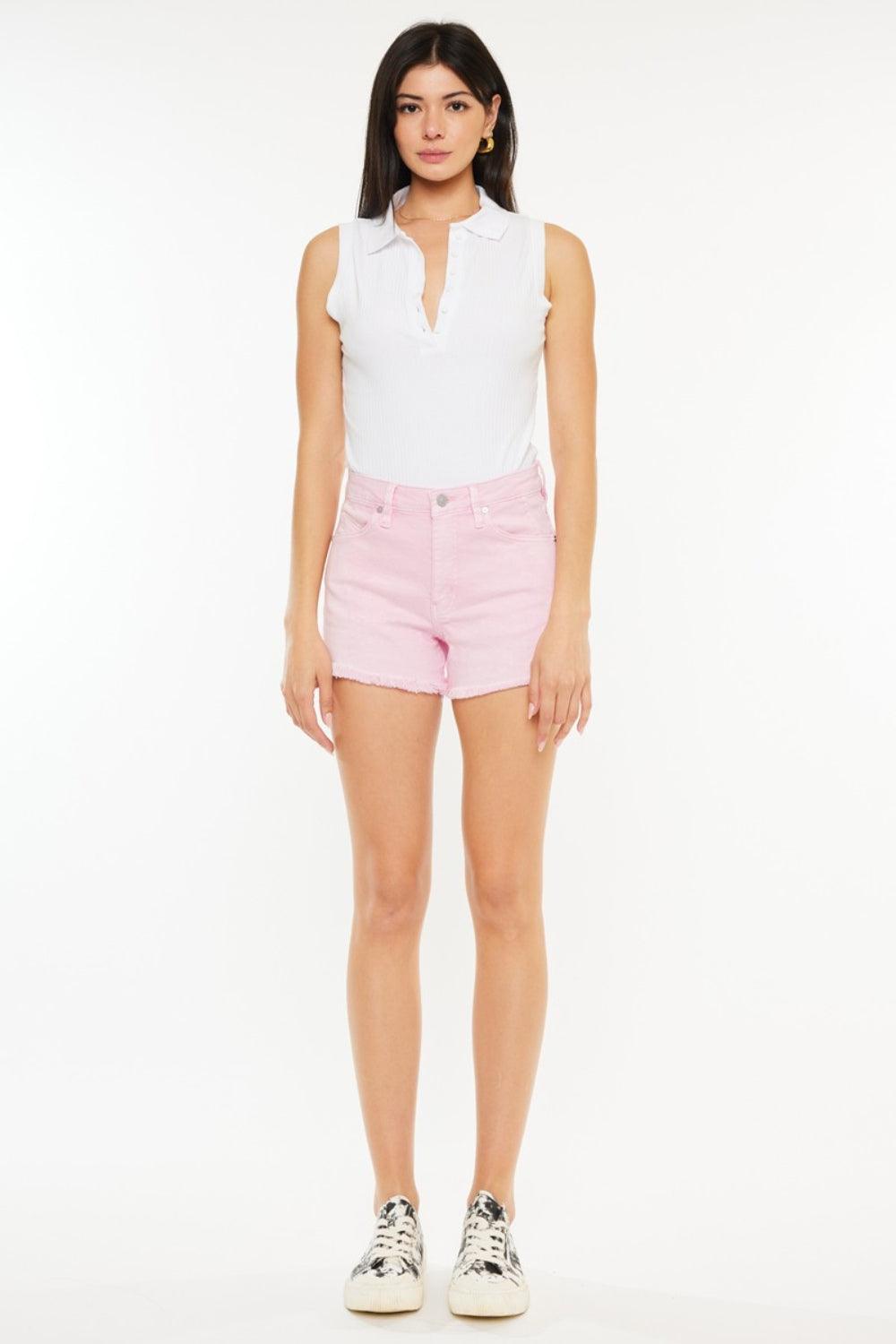 Kancan Raw Hem High Waist Denim Shorts Carauana Store