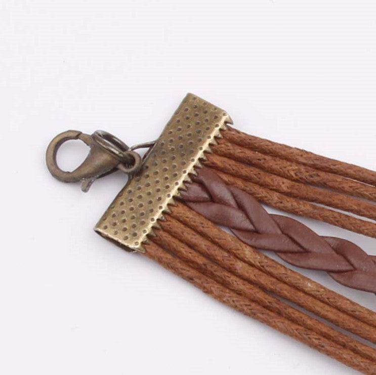 Alloy PU Leather Rope Bracelet Carauana Store