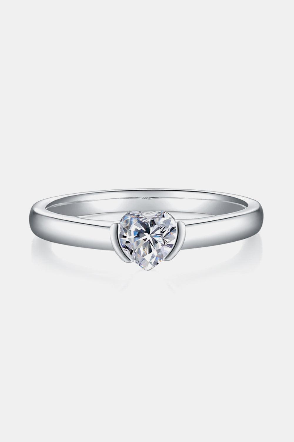 Moissanite 925 Sterling Silver Solitaire Ring Carauana Store