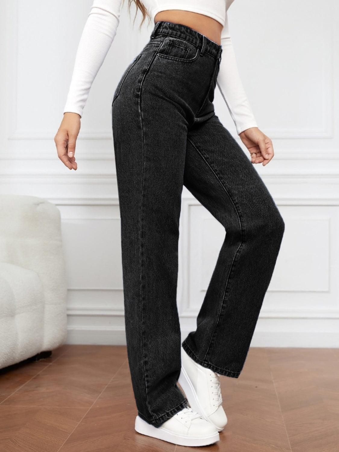 High Waist Straight Jeans Carauana Store