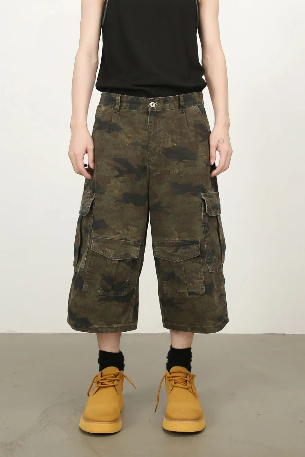 Men's Camouflage Wide Leg Cargo Jeans Carauana Store