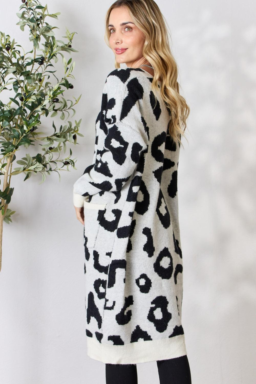 BiBi Leopard Open Front Cardigan Carauana Store