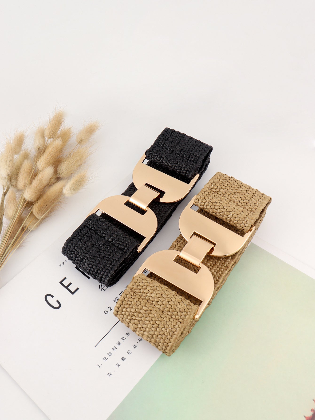 Alloy Buckle Elastic Belt Carauana Store