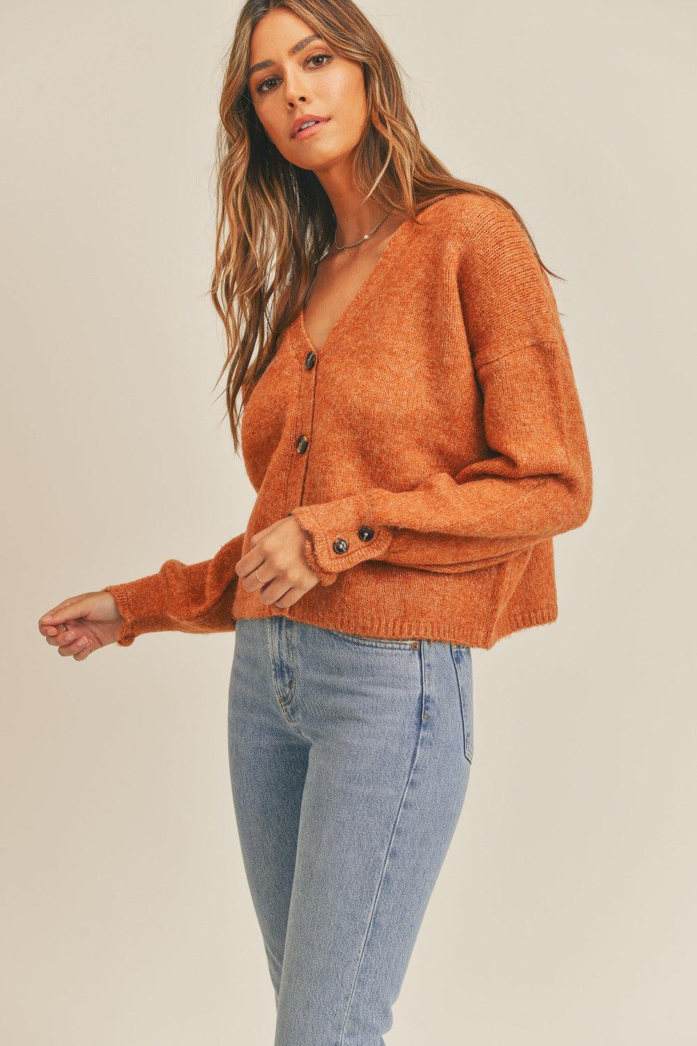 MABLE Long Sleeve Button Down Sweater Cardigan Carauana Store