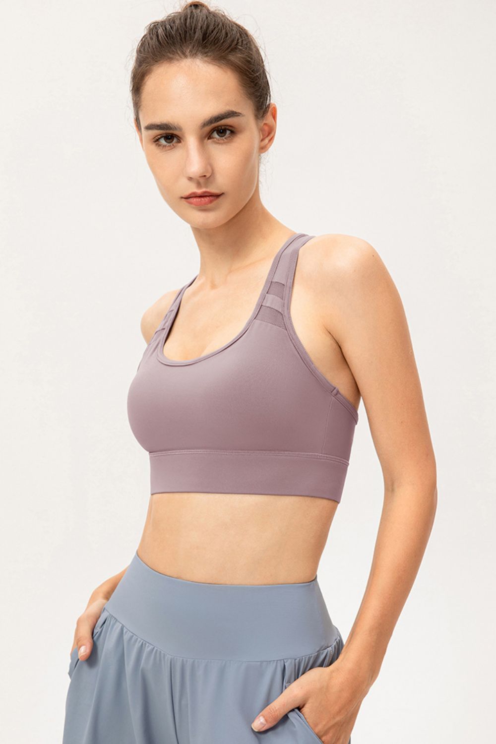 Scoop Neck Long Sports Bra Carauana Store