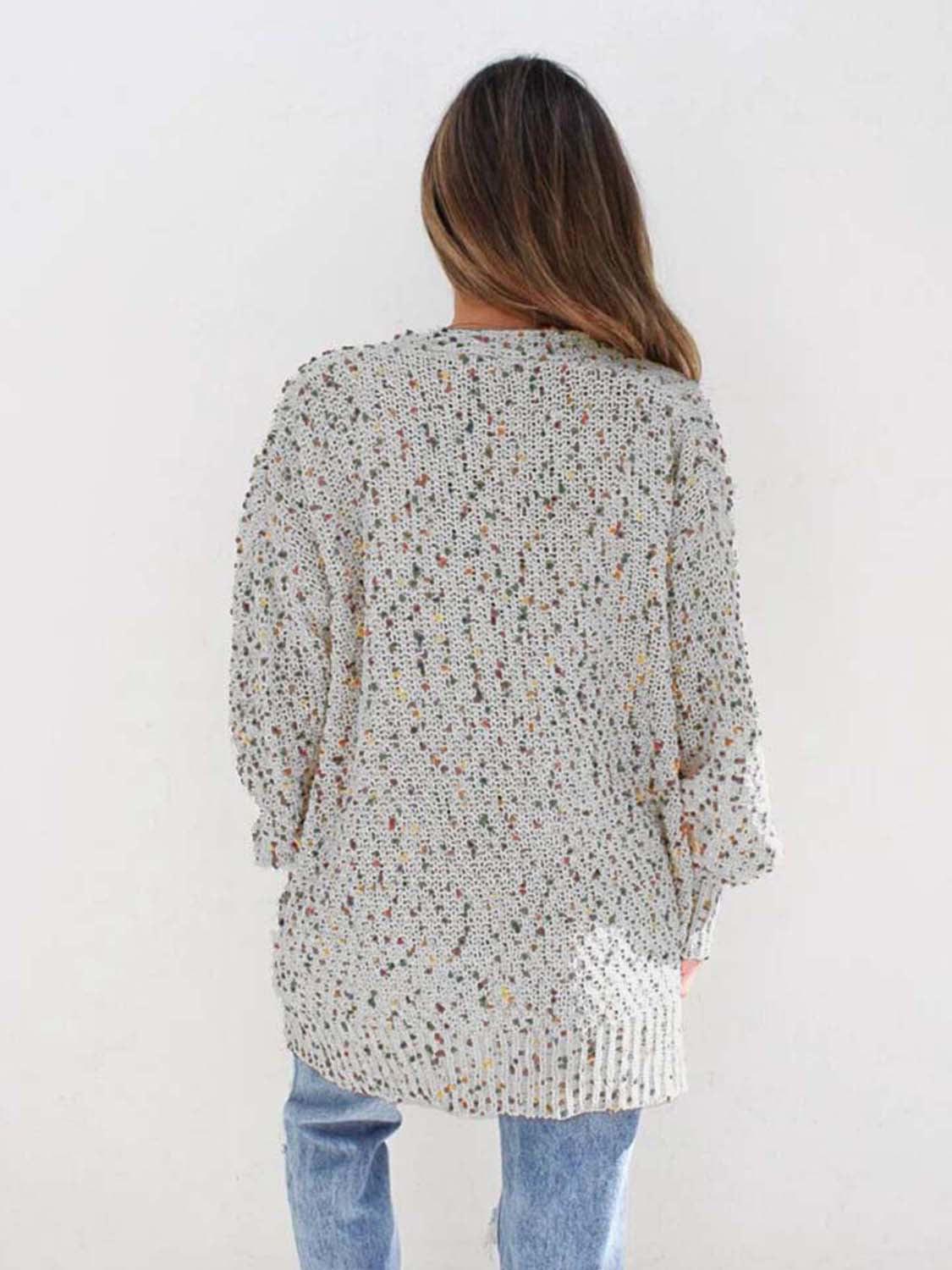 Multicolored Open Front Cardigan Carauana Store