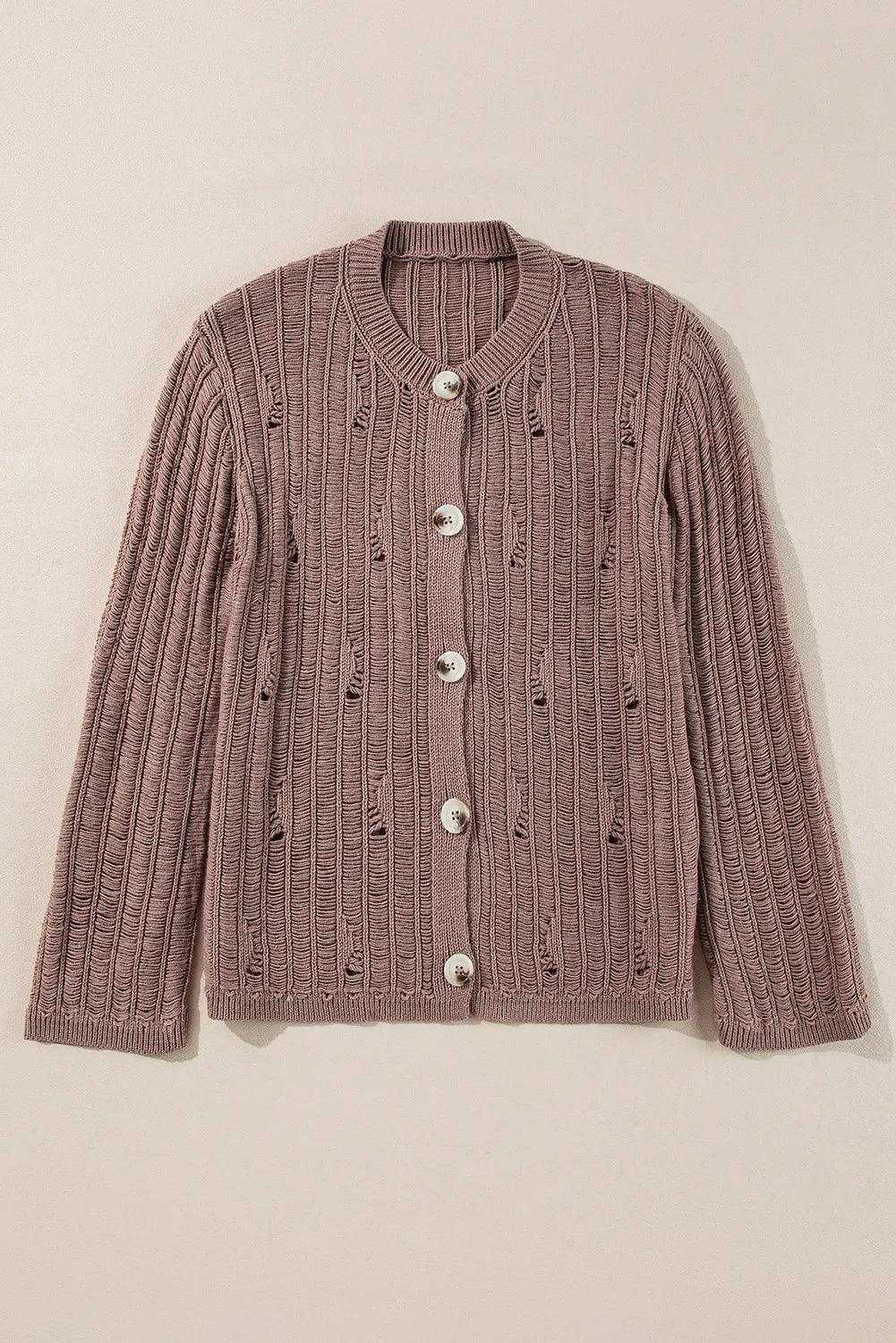 Button Up Long Sleeve Cardigan Carauana Store
