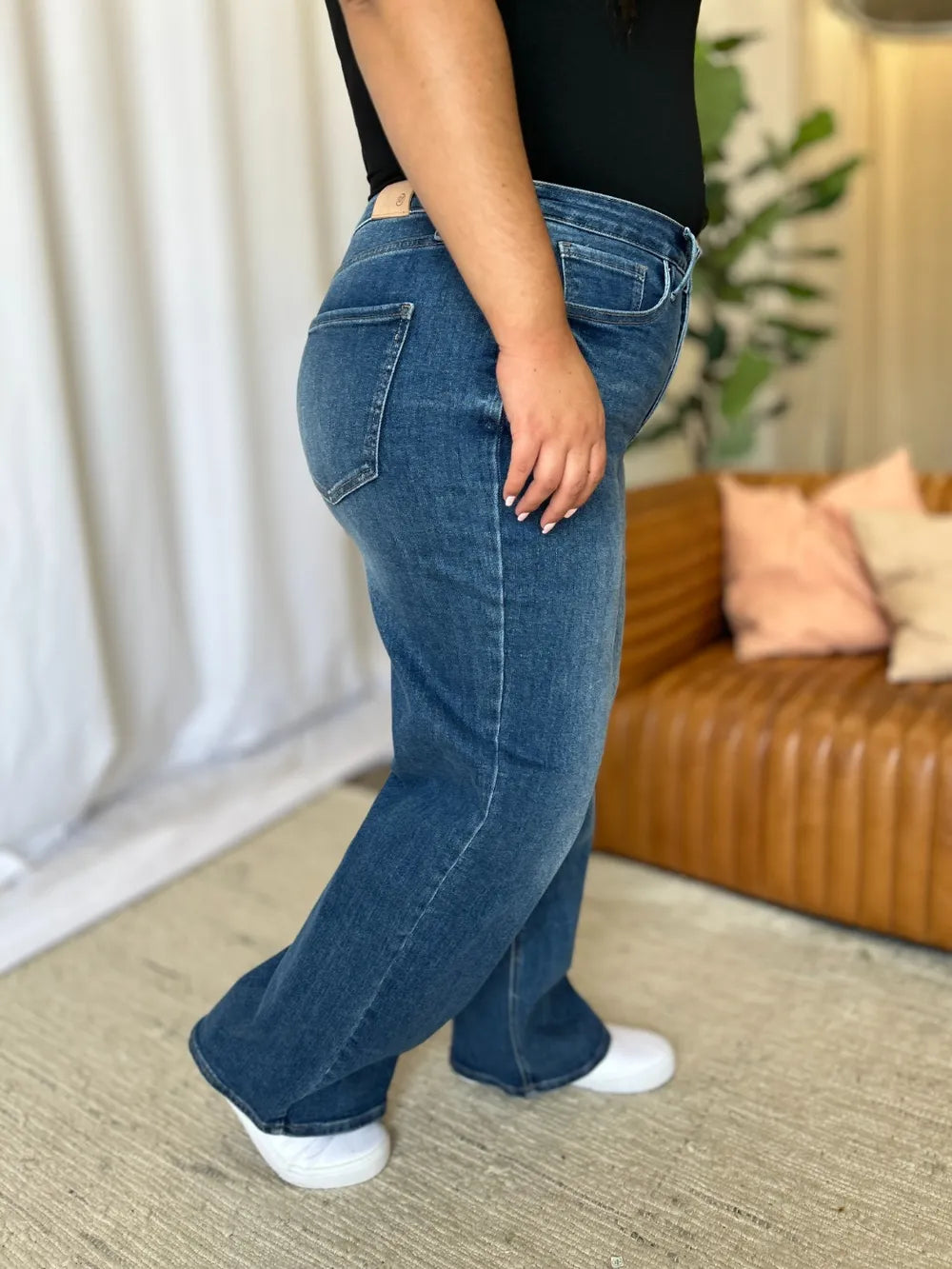 RFM Full Size High Rise Tummy Control Wide Leg Jeans Carauana Store