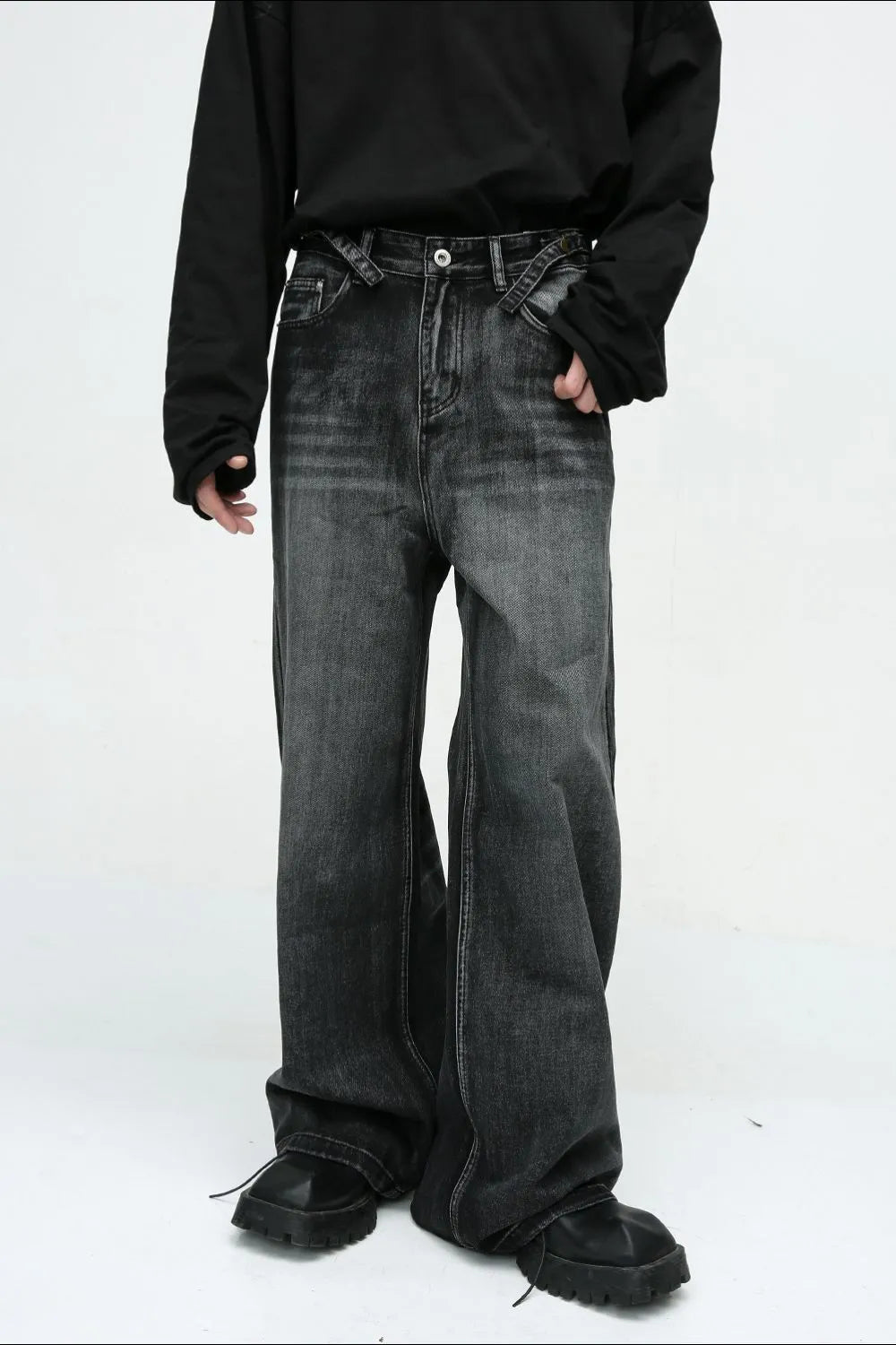 Wide Leg Jeans with Pockets Carauana Store