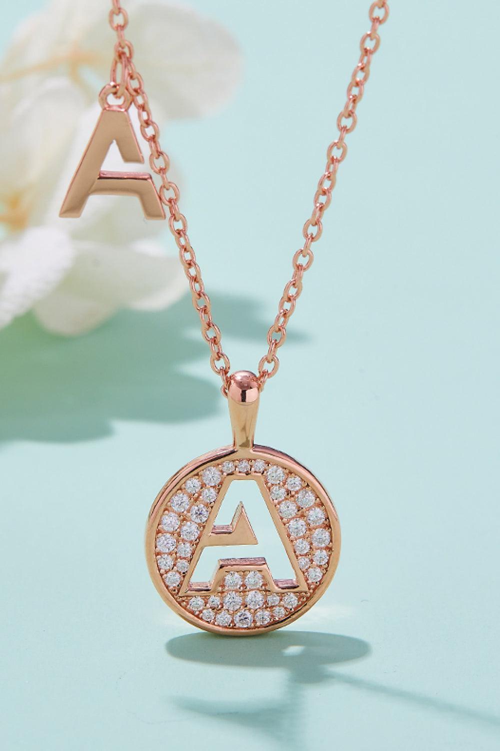 Moissanite A to J Pendant Necklace Carauana Store