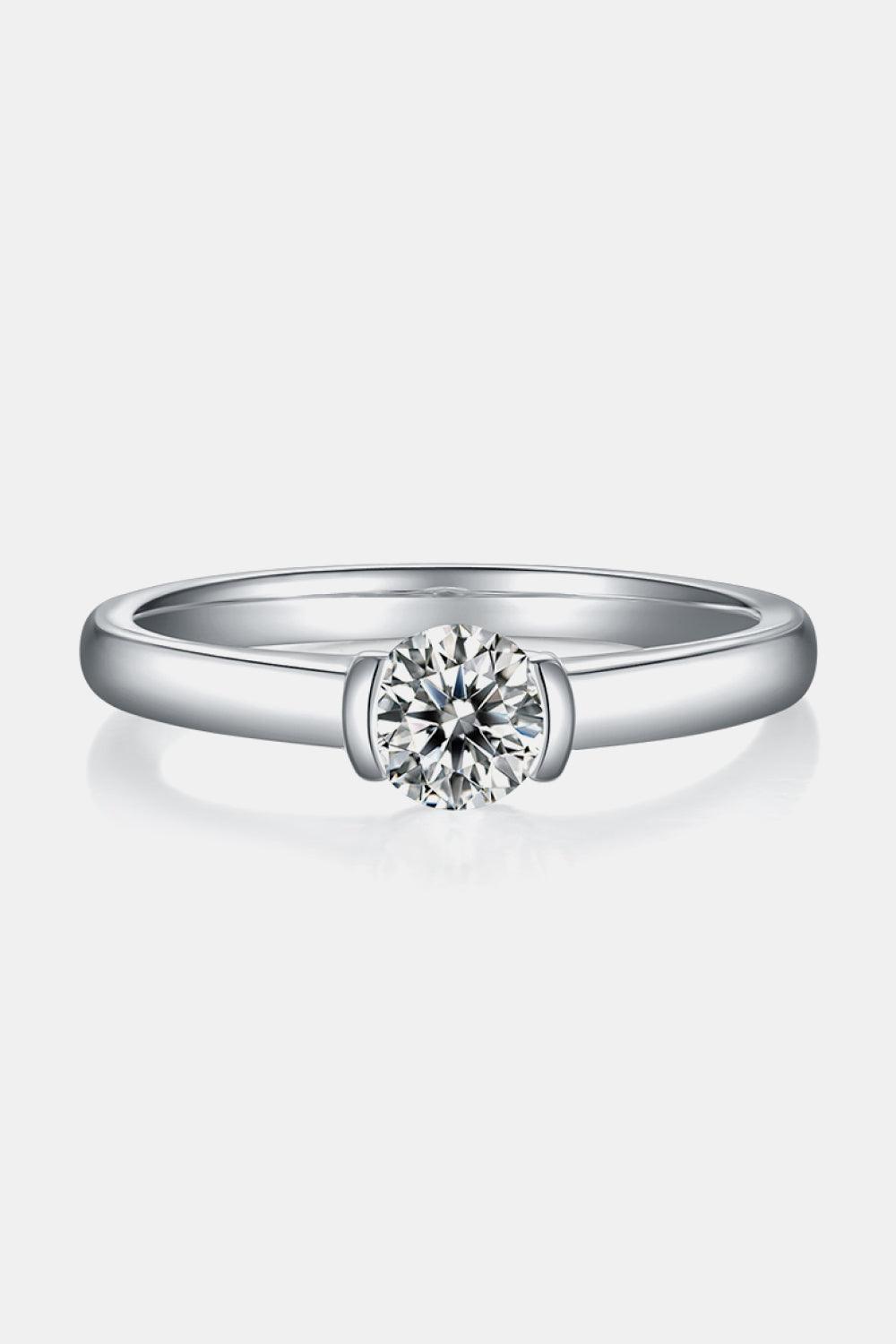 Moissanite 925 Sterling Silver Solitaire Ring Carauana Store