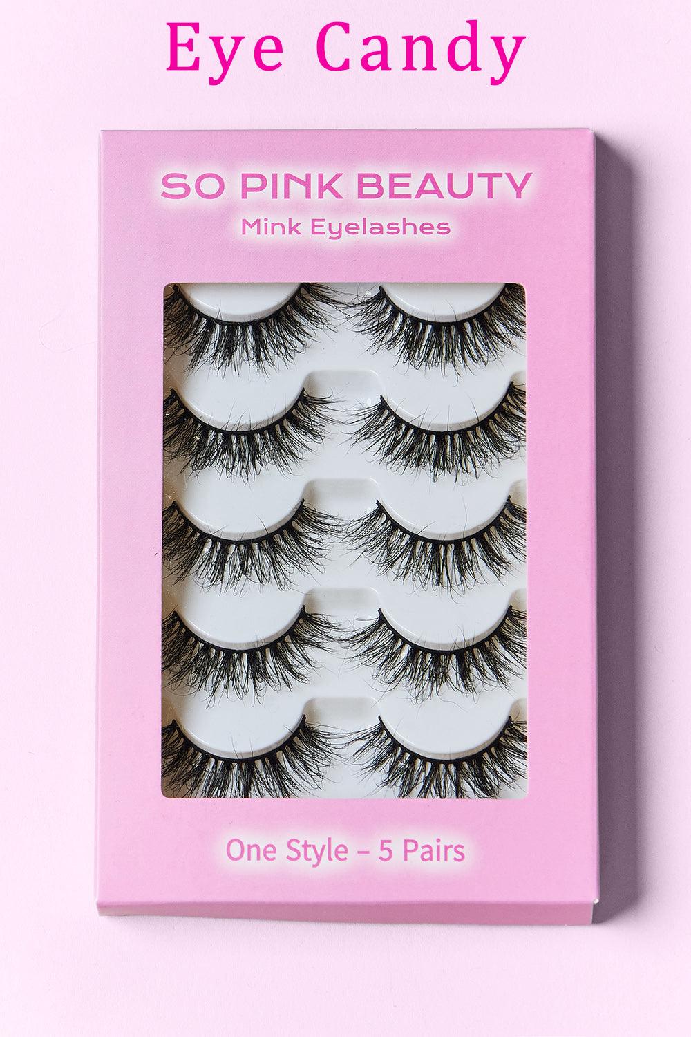 SO PINK BEAUTY Mink Eyelashes 5 Pairs Carauana Store