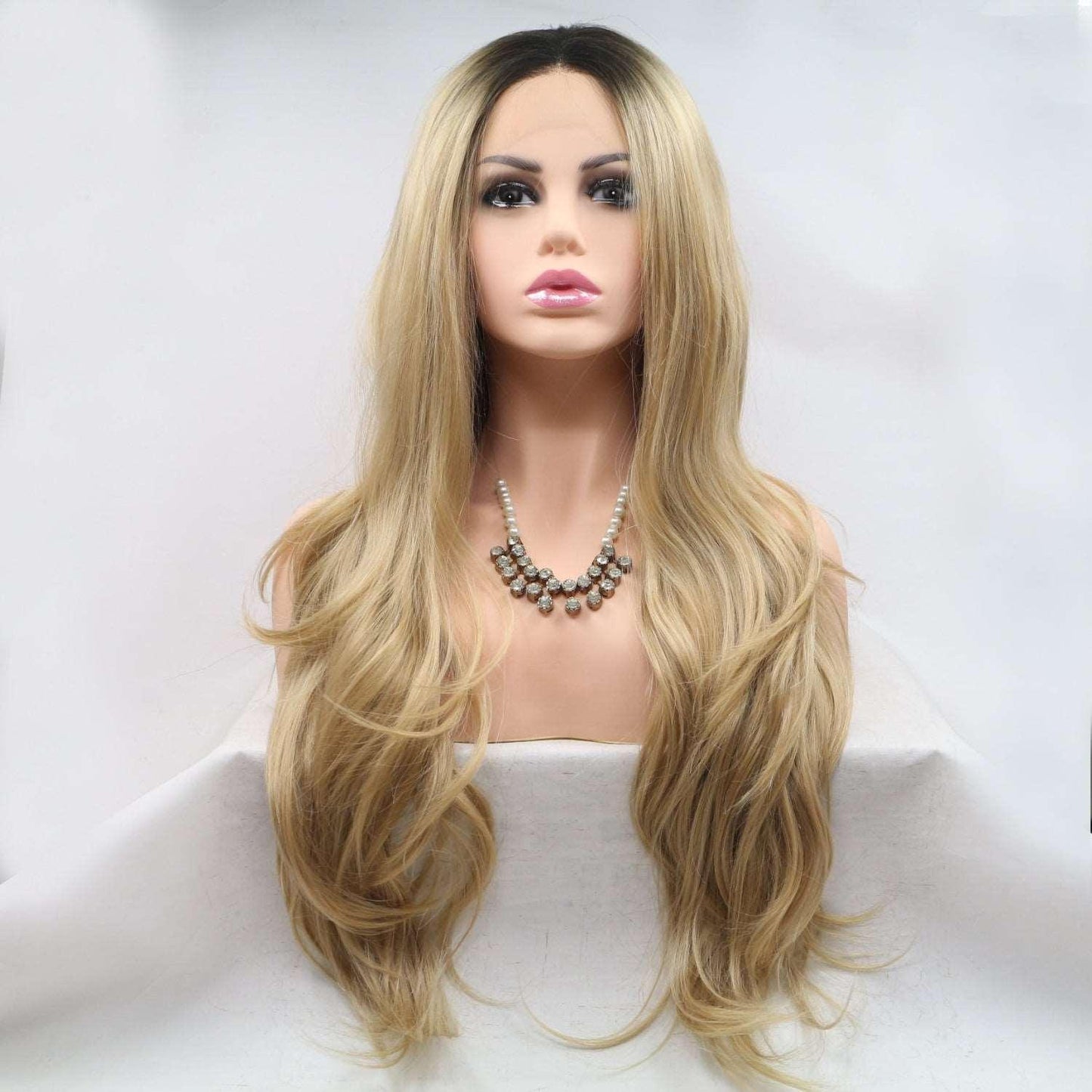 13*3" Lace Front Wigs Synthetic Long Wavy 24" 130% Density Carauana Store