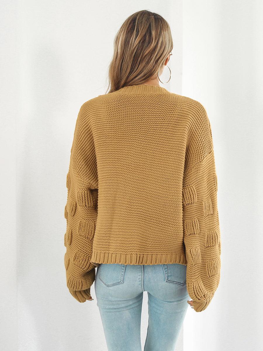 Open Front Ribbed Trim Cardigan Carauana Store