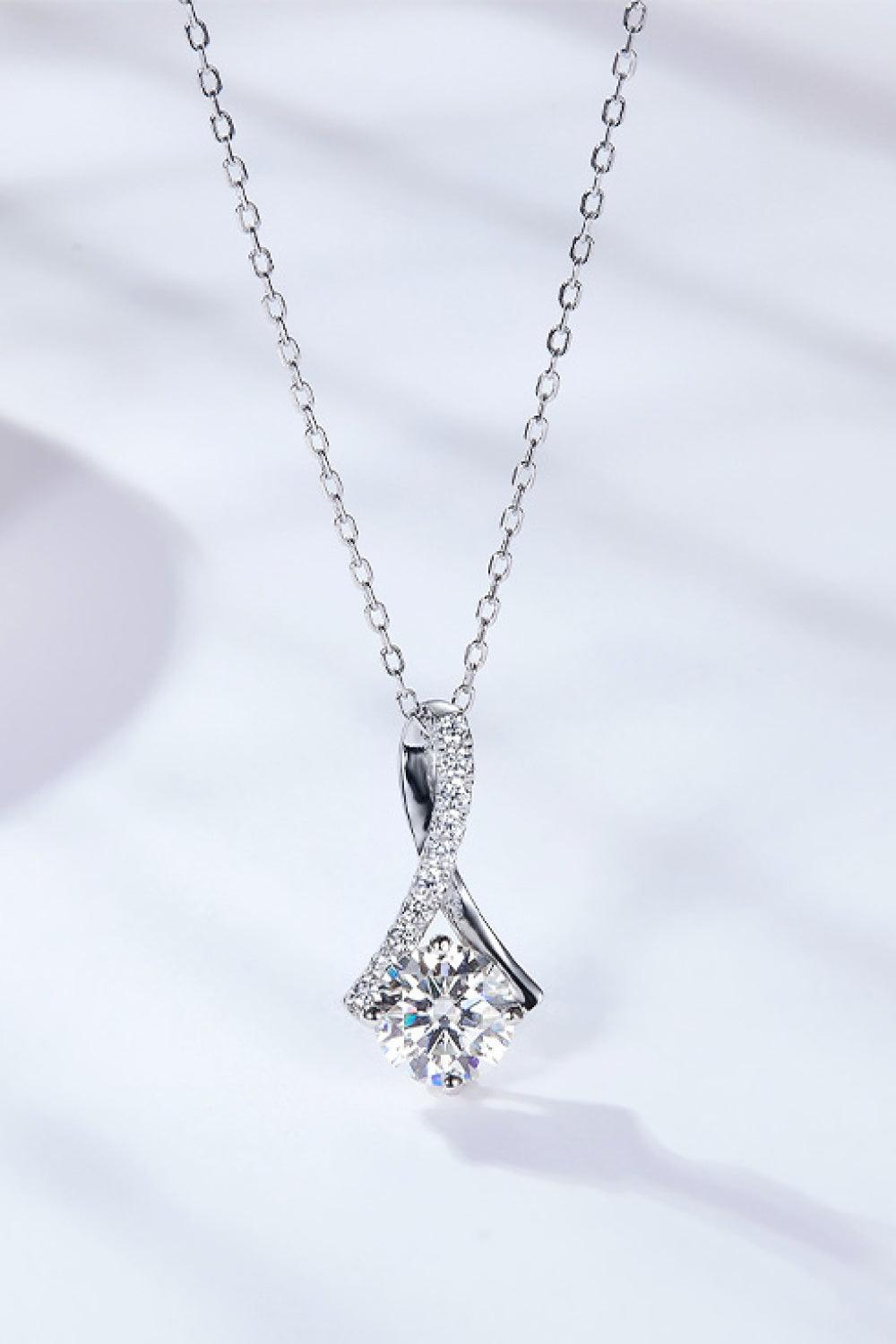 Special Occasion 1 Carat Moissanite Pendant Necklace Carauana Store