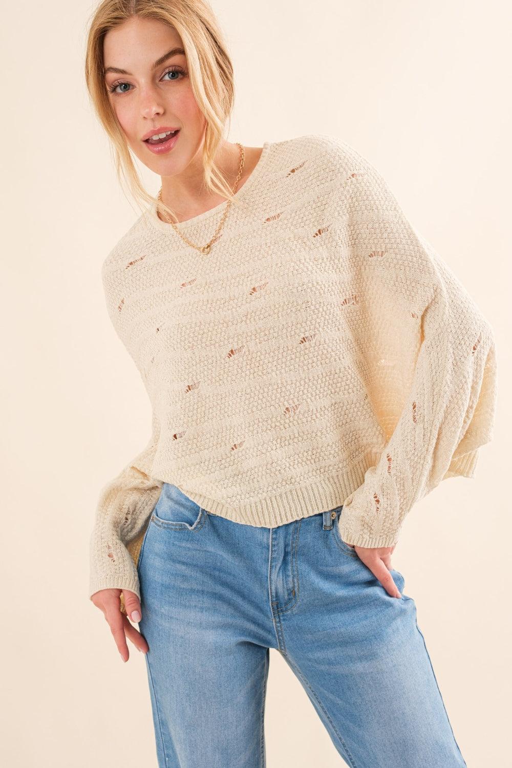 And The Why Dolman Sleeves Sweater Carauana Store