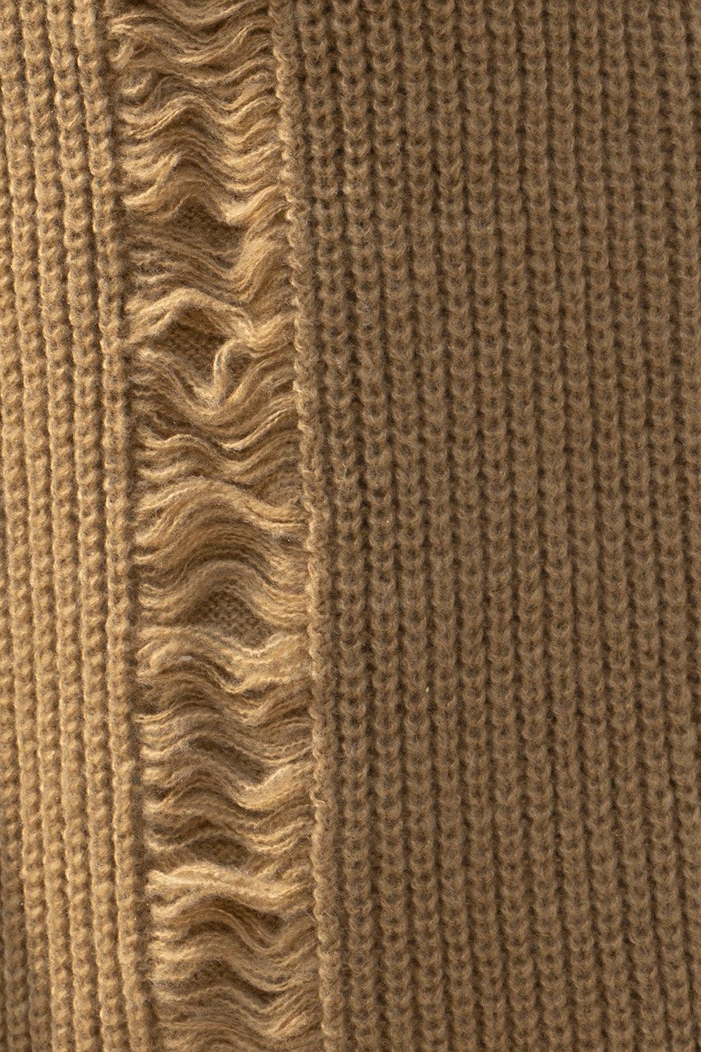 Fringe Trim Open Front Cardigan with Pockets Carauana Store