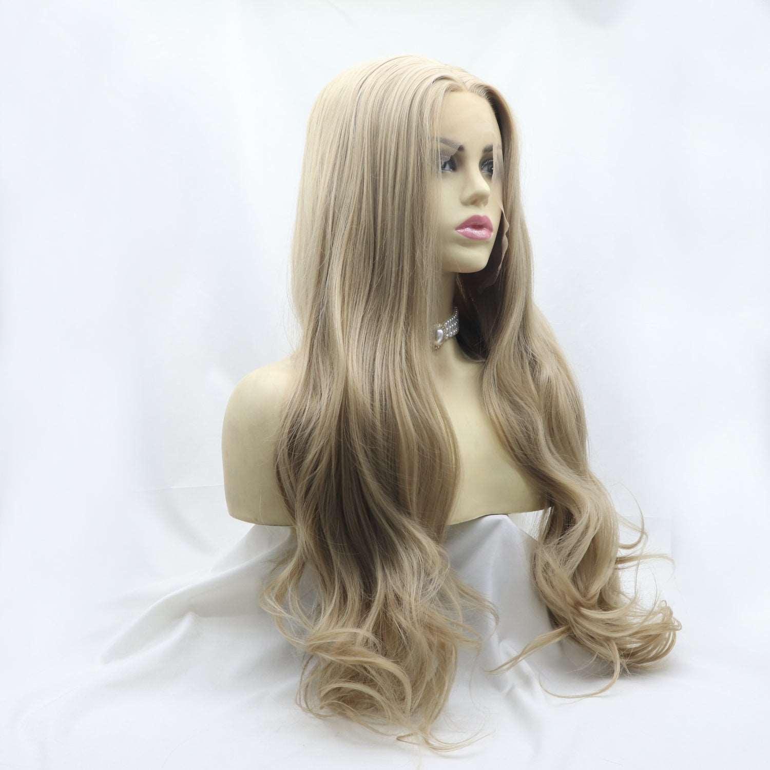 13*3" Lace Front Wigs Synthetic Long Wavy 24" 130% Density Carauana Store