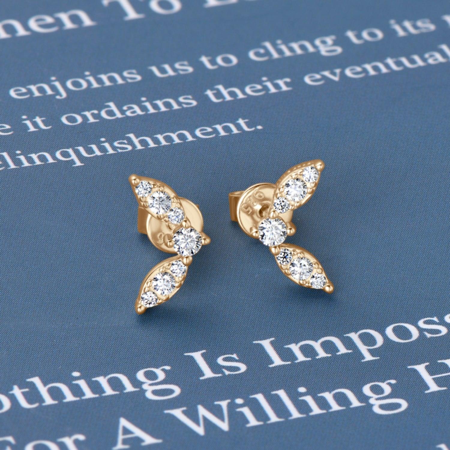 Moissanite 925 Sterling Silver Stud Earrings Carauana Store