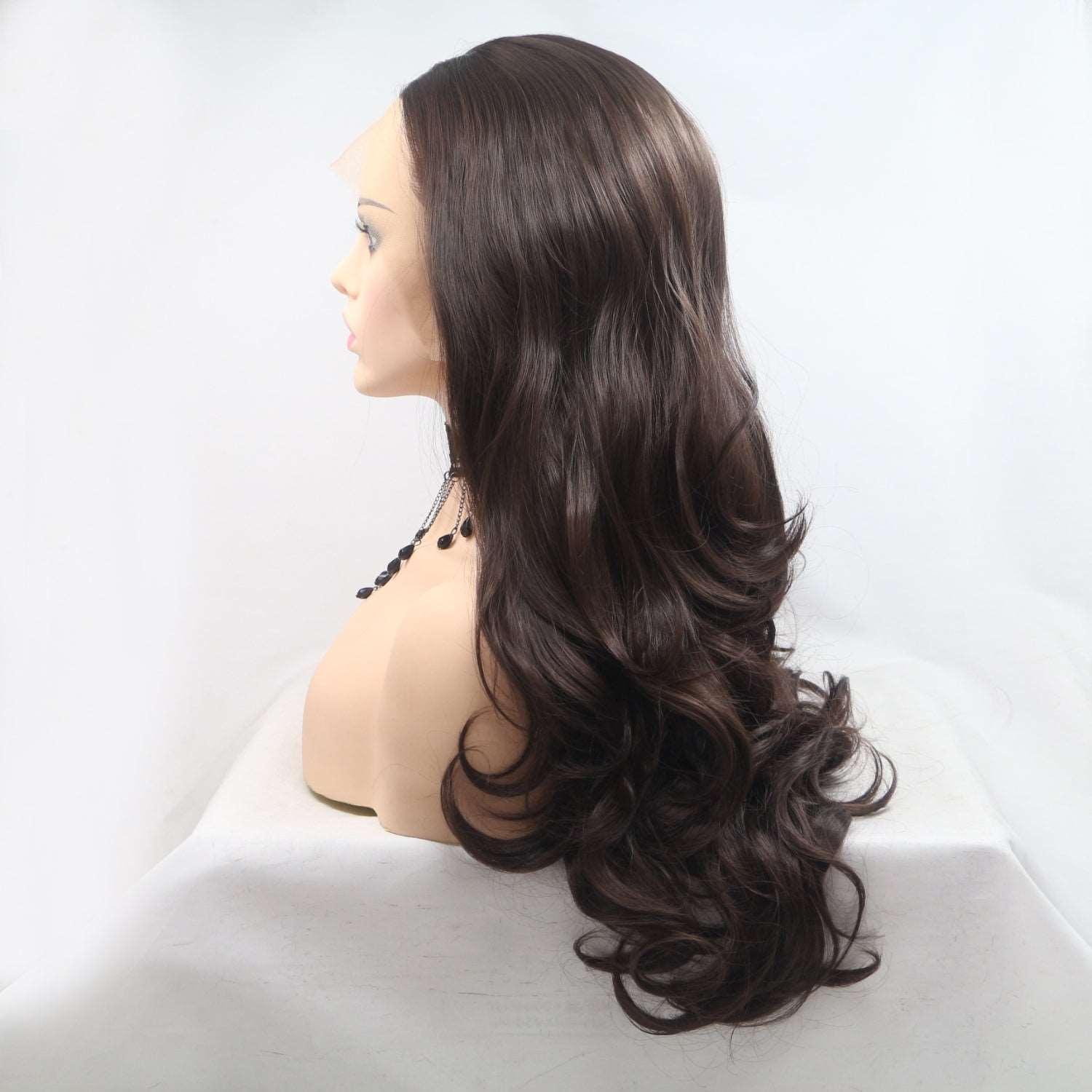 13*3" Lace Front Wigs Synthetic Long Wavy 24" 130% Density Carauana Store