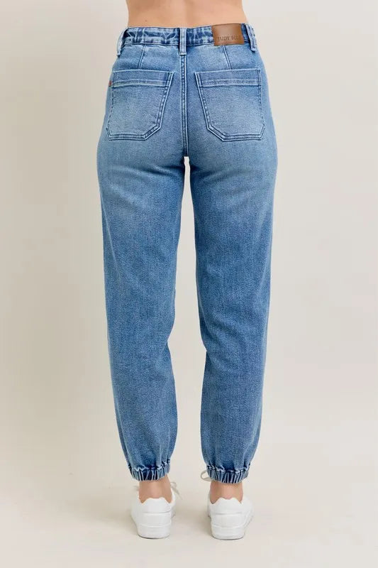 Judy Blue Full Size High Waist Denim Jogger Plus Size Carauana Store