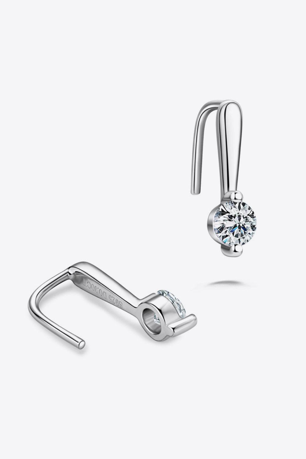 Moissanite 925 Sterling Silver Earrings Carauana Store