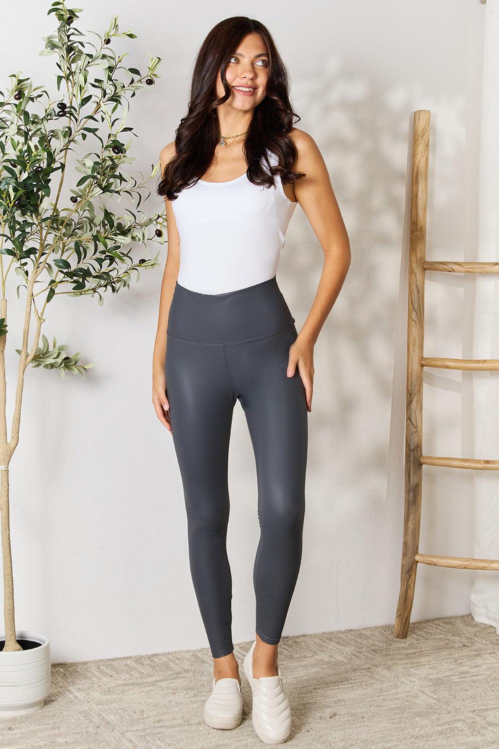 LOVEIT Full Size Wide Waistband High Waist Leggings Carauana Store