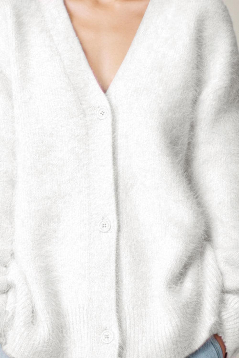 Button Up Dropped Shoulder Cardigan Carauana Store