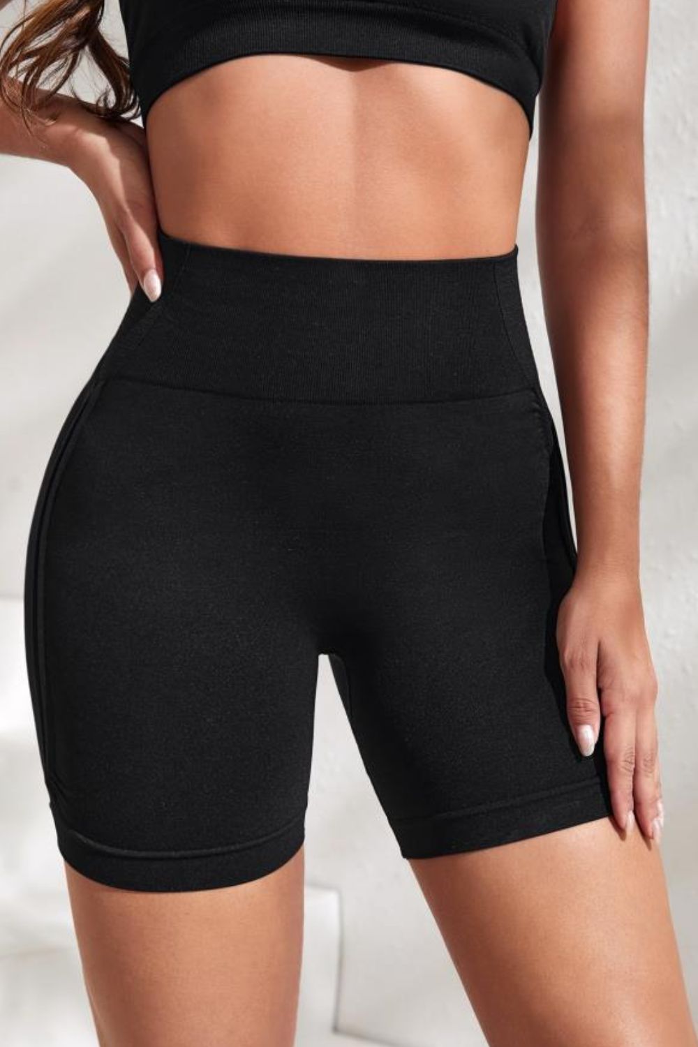 Slim Fit High Waistband Active Shorts Carauana Store