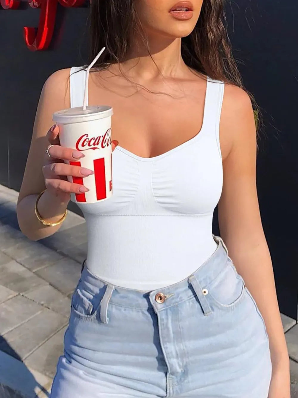 Wide Strap Active Tank Carauana Store